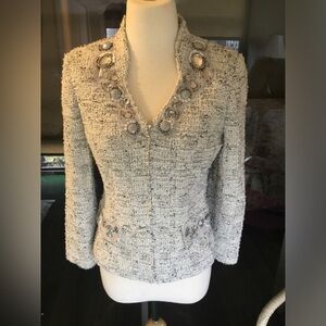 Stunning St. John Couture Metallic Tweed Jacket - SZ 6 - Never Worn